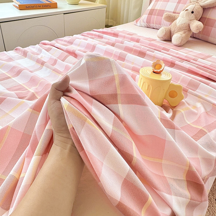 91家纺网 家纺一手货源 找家纺 雨彤家纺 2025条纹水洗棉学生宿舍床单单床单床单单件 曼迪格