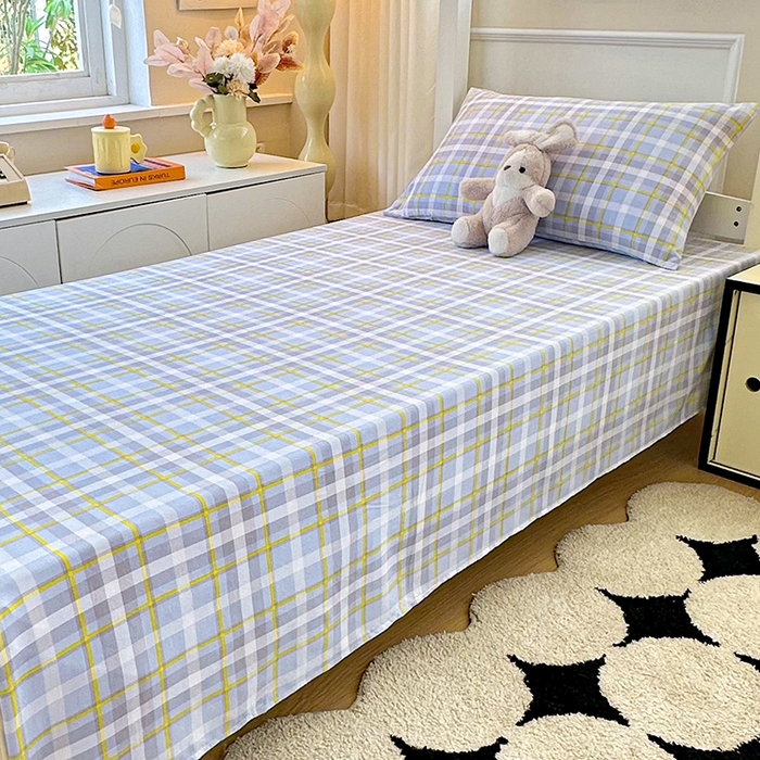 91家纺网 家纺一手货源 找家纺 雨彤家纺 2025条纹水洗棉学生宿舍床单单床单床单单件 芙兰仕