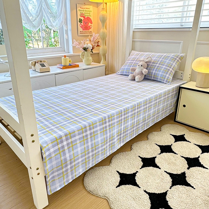 91家纺网 家纺一手货源 找家纺 雨彤家纺 2025条纹水洗棉学生宿舍床单单床单床单单件 芙兰仕