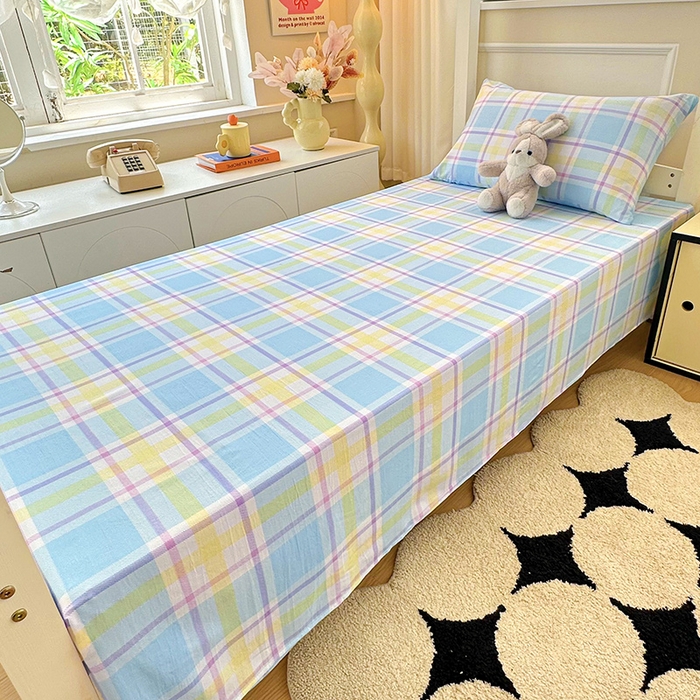 91家纺网 家纺一手货源 找家纺 雨彤家纺 2025条纹水洗棉学生宿舍床单单床单床单单件 弗罗格