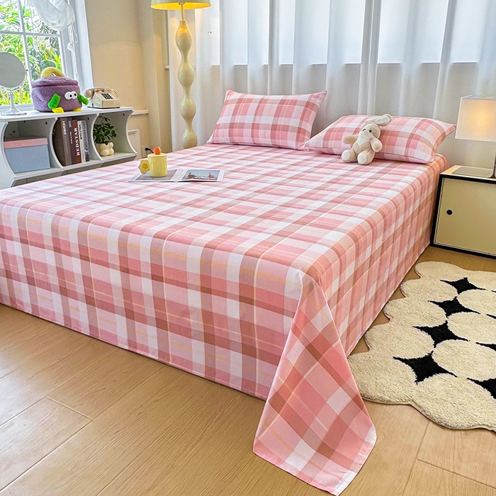 91家纺网 家纺一手货源 找家纺 雨彤家纺 2025条纹水洗棉学生宿舍床单单床单床单单件 曼迪格