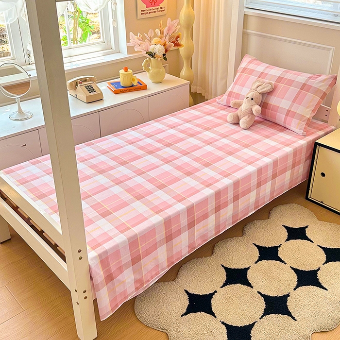 91家纺网 家纺一手货源 找家纺 雨彤家纺 2025条纹水洗棉学生宿舍床单单床单床单单件 曼迪格