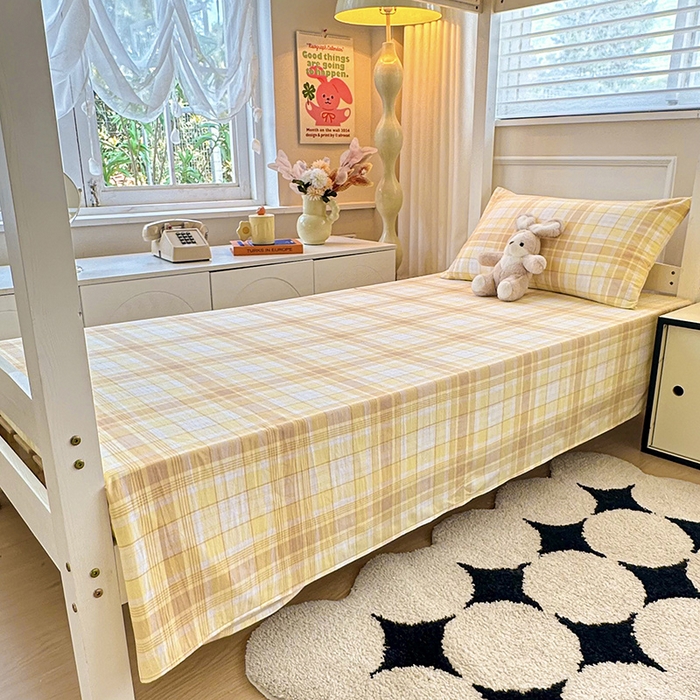 91家纺网 家纺一手货源 找家纺 雨彤家纺 2025条纹水洗棉学生宿舍床单单床单床单单件 希格文