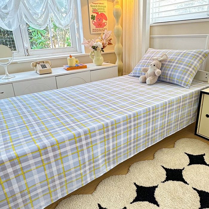 91家纺网 家纺一手货源 找家纺 雨彤家纺 2025条纹水洗棉学生宿舍床单单床单床单单件 芙兰仕