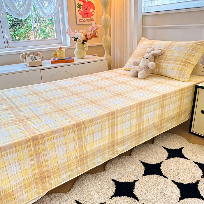 91家纺网 家纺一手货源 找家纺 雨彤家纺 2025条纹水洗棉学生宿舍床单单床单床单单件 希格文