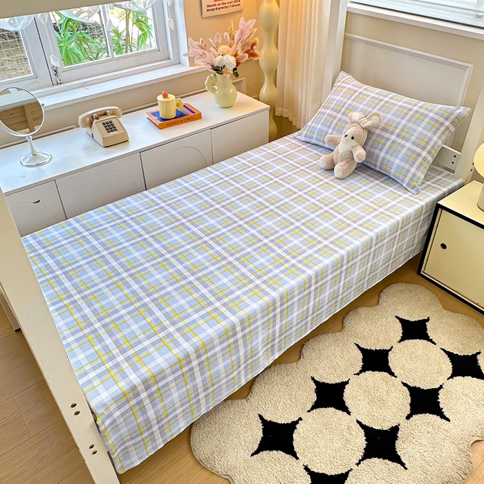 91家纺网 家纺一手货源 找家纺 雨彤家纺 2025条纹水洗棉学生宿舍床单单床单床单单件 芙兰仕