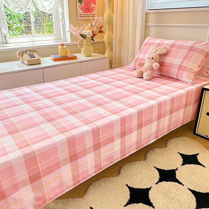 91家纺网 家纺一手货源 找家纺 雨彤家纺 2025条纹水洗棉学生宿舍床单单床单床单单件 曼迪格