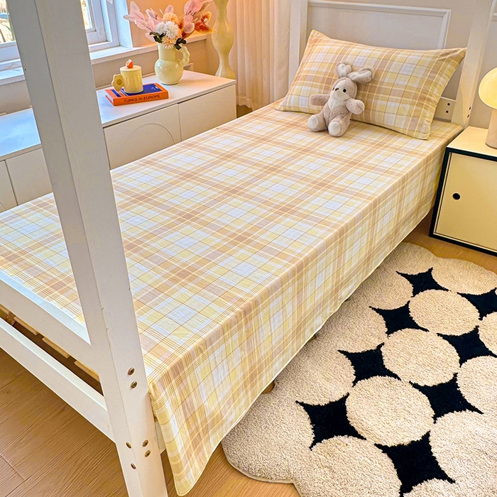 91家纺网 家纺一手货源 找家纺 雨彤家纺 2025条纹水洗棉学生宿舍床单单床单床单单件 希格文