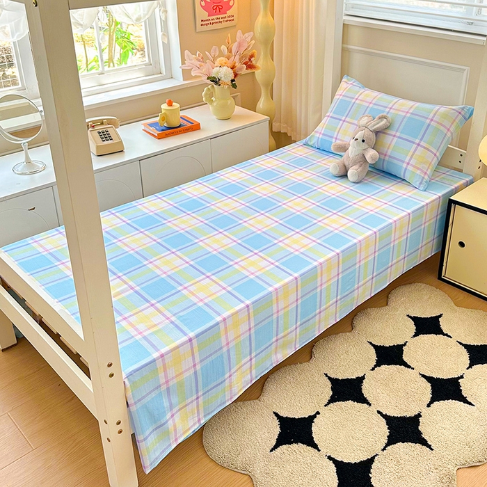 91家纺网 家纺一手货源 找家纺 雨彤家纺 2025条纹水洗棉学生宿舍床单单床单床单单件 弗罗格