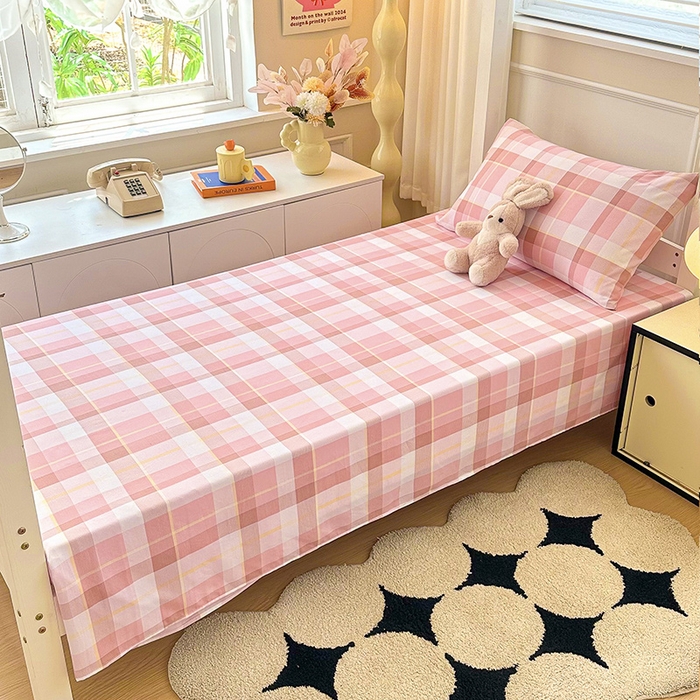 91家纺网 家纺一手货源 找家纺 雨彤家纺 2025条纹水洗棉学生宿舍床单单床单床单单件 曼迪格