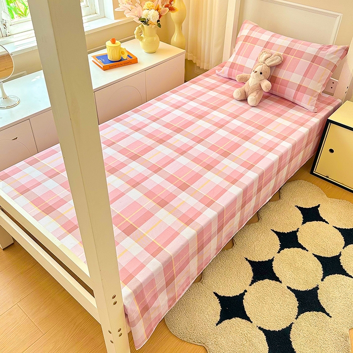 91家纺网 家纺一手货源 找家纺 雨彤家纺 2025条纹水洗棉学生宿舍床单单床单床单单件 曼迪格