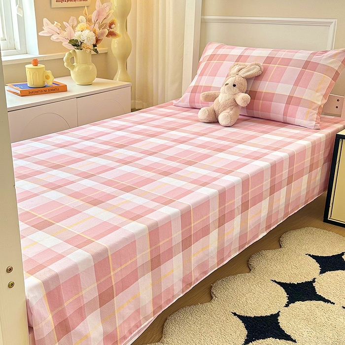 91家纺网 家纺一手货源 找家纺 雨彤家纺 2025条纹水洗棉学生宿舍床单单床单床单单件 曼迪格