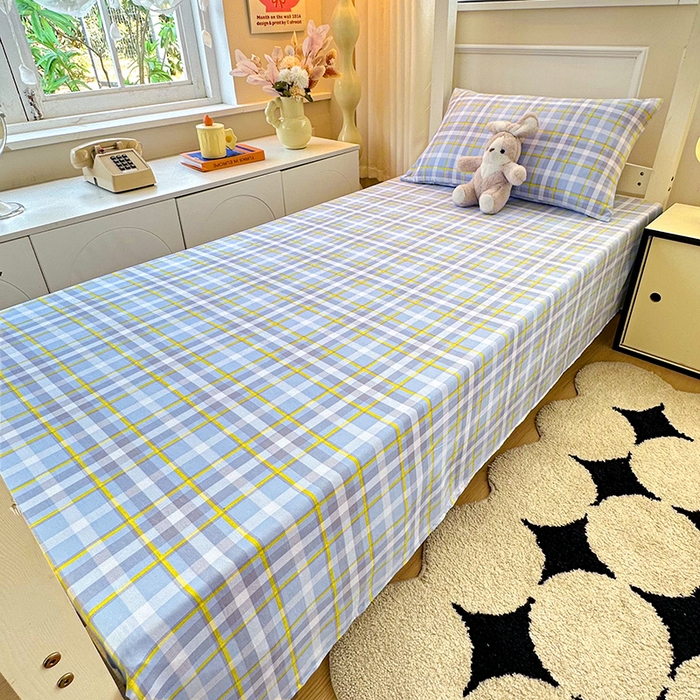 91家纺网 家纺一手货源 找家纺 雨彤家纺 2025条纹水洗棉学生宿舍床单单床单床单单件 芙兰仕