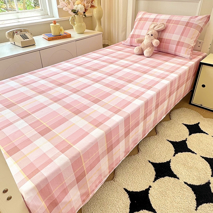 91家纺网 家纺一手货源 找家纺 雨彤家纺 2025条纹水洗棉学生宿舍床单单床单床单单件 曼迪格