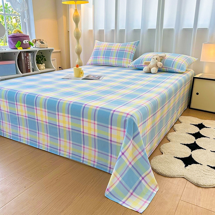 91家纺网 家纺一手货源 找家纺 雨彤家纺 2025条纹水洗棉学生宿舍床单单床单床单单件 弗罗格