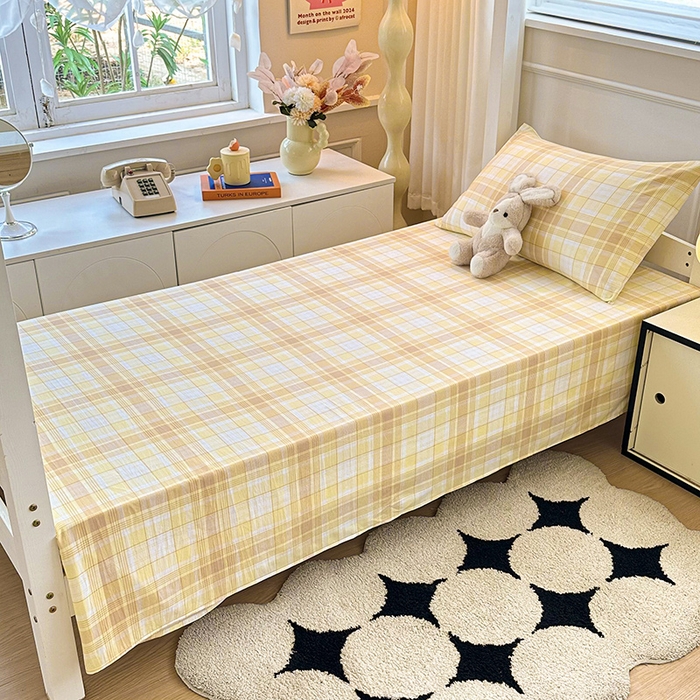 91家纺网 家纺一手货源 找家纺 雨彤家纺 2025条纹水洗棉学生宿舍床单单床单床单单件 希格文