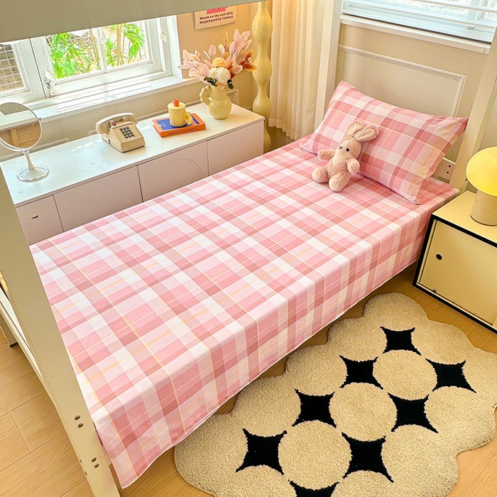 91家纺网 家纺一手货源 找家纺 雨彤家纺 2025条纹水洗棉学生宿舍床单单床单床单单件 曼迪格