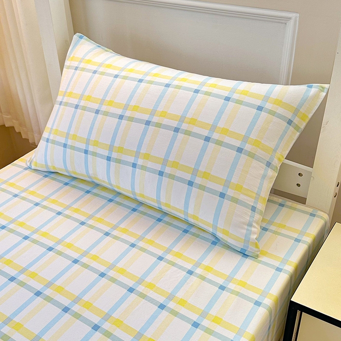 91家纺网 家纺一手货源 找家纺 雨彤家纺 2025条纹水洗棉学生宿舍床单单床单床单单件 格心生活