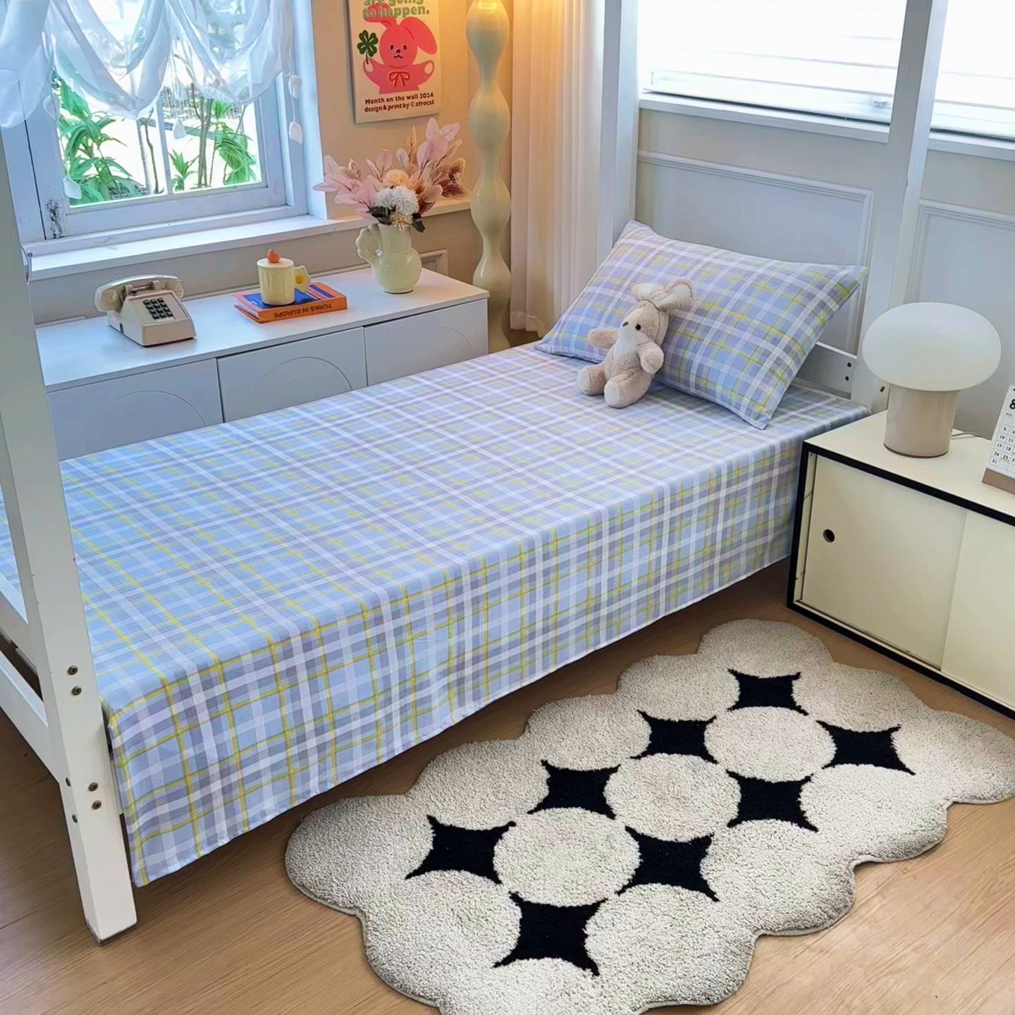 91家纺网 家纺一手货源 找家纺 雨彤家纺 2025条纹水洗棉学生宿舍床单单床单床单单件 芙兰仕