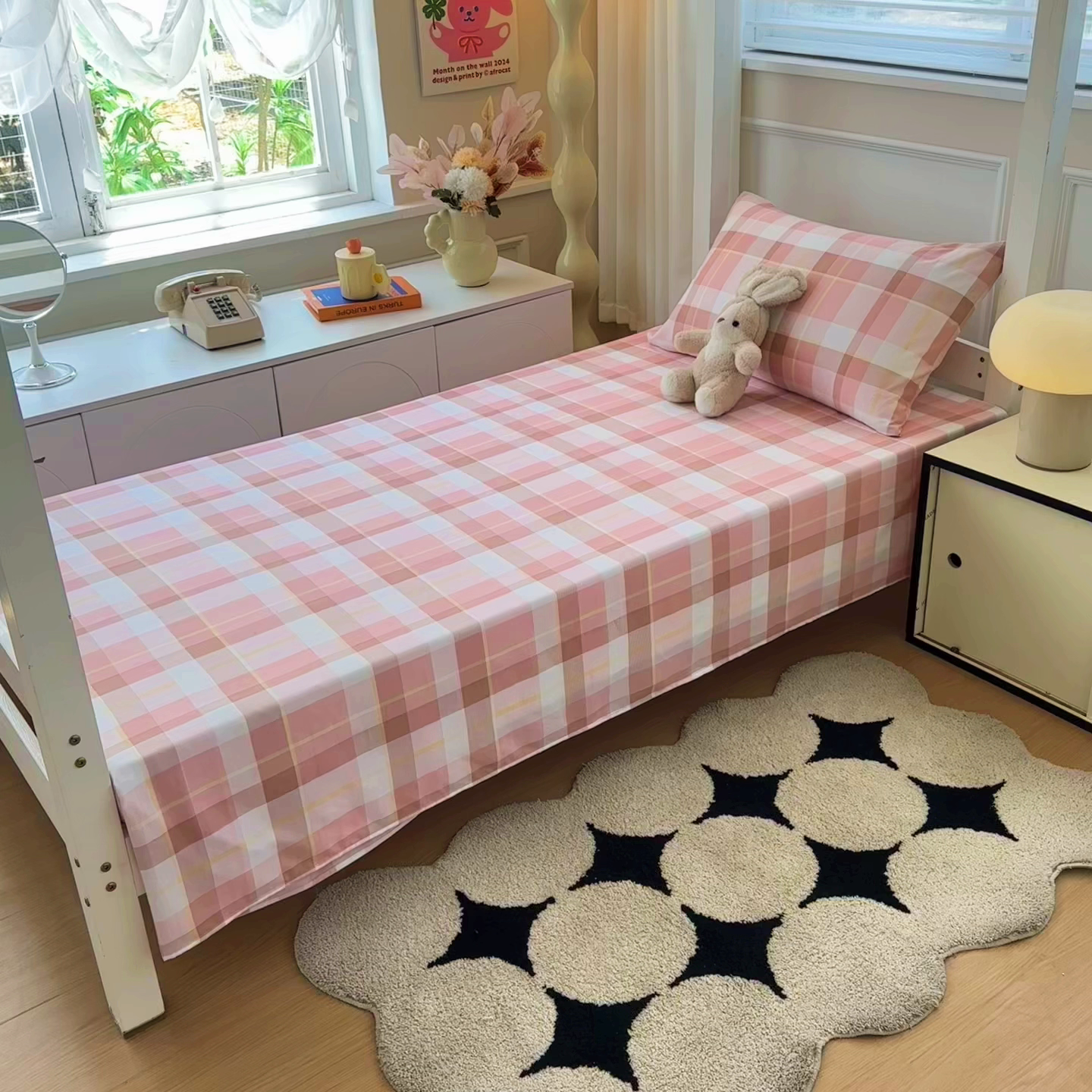 91家纺网 家纺一手货源 找家纺 雨彤家纺 2025条纹水洗棉学生宿舍床单单床单床单单件 曼迪格