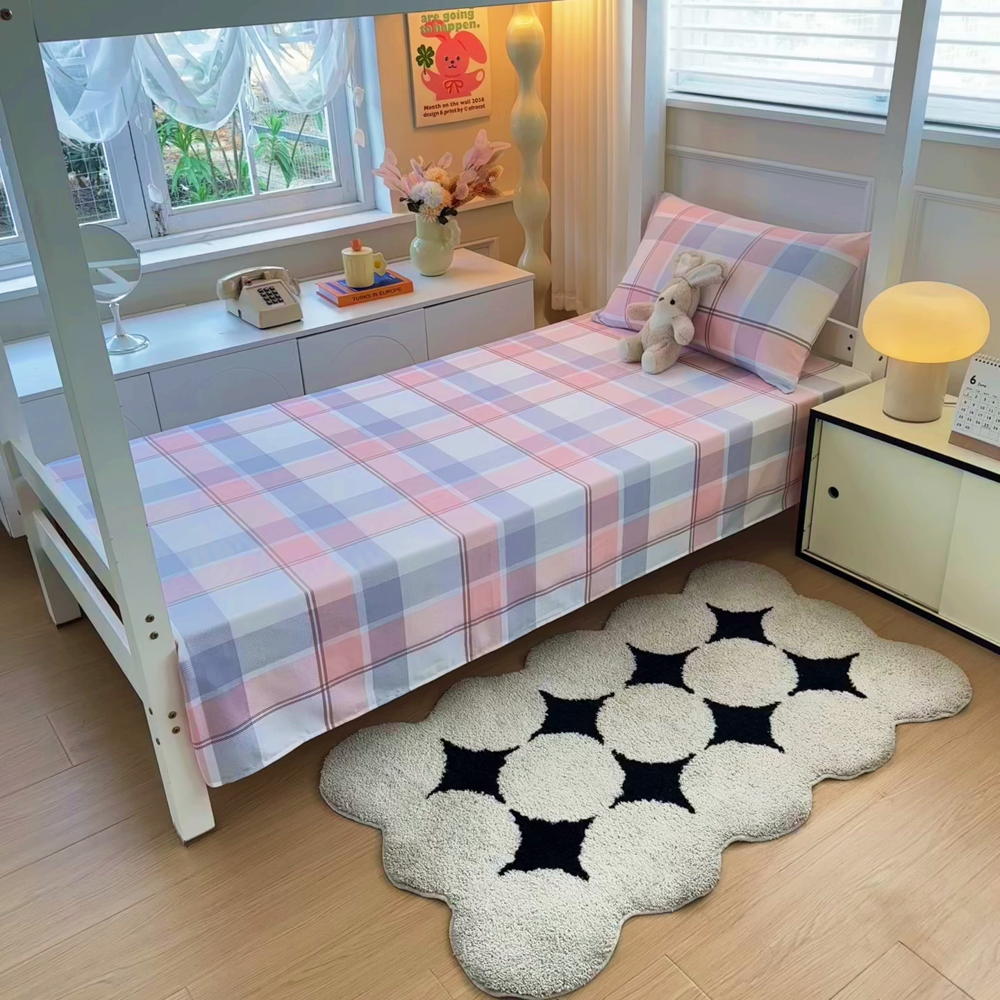 91家纺网 家纺一手货源 找家纺 雨彤家纺 2025条纹水洗棉学生宿舍床单单床单床单单件 爱诺格