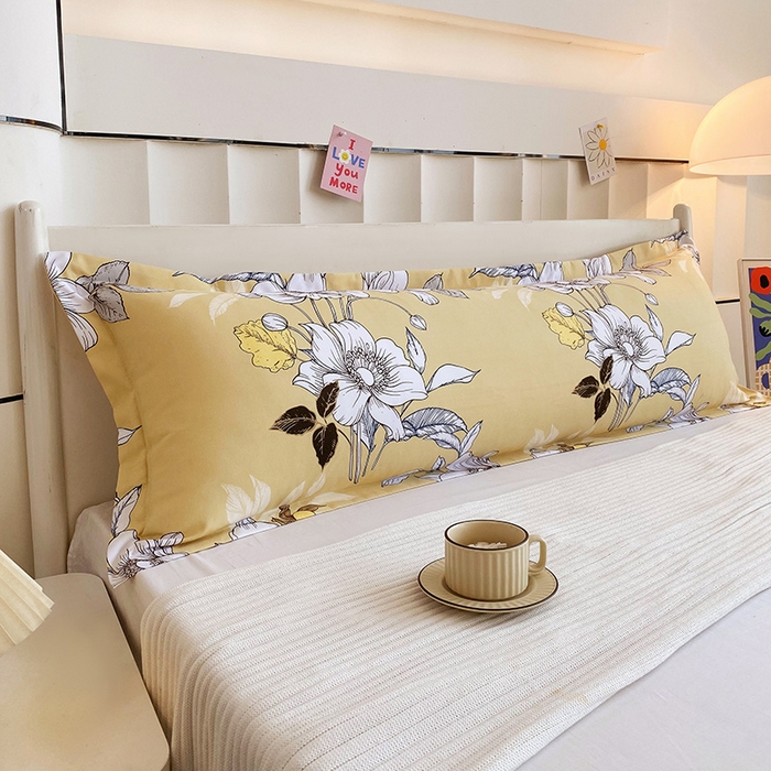 91家纺网 家纺一手货源 找家纺 芯宜佳 2025新款小清新斜纹印花双人枕套 邂逅柔情