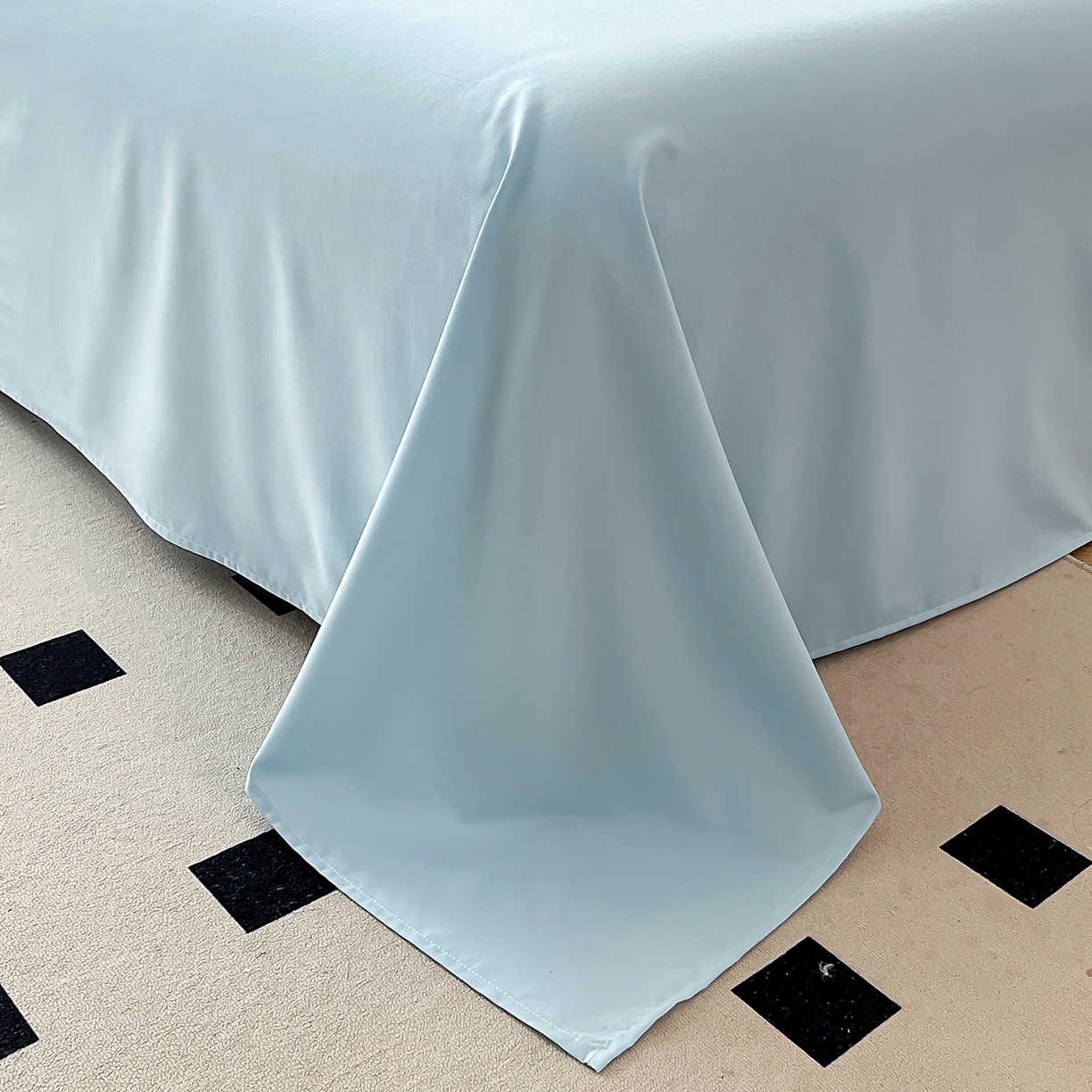 91家纺网 家纺一手货源 找家纺 艺玲家纺 2025新款轻奢高级感亲肤棉床单床盖床笠少女心刺绣四件套 蝴蝶梦-蓝