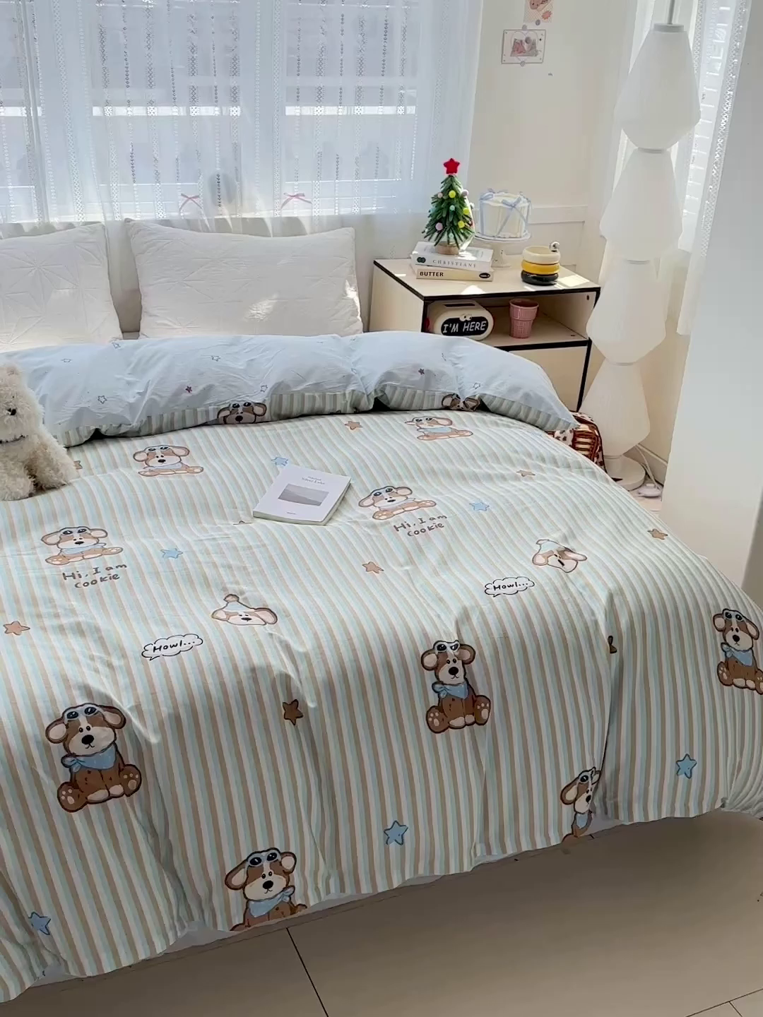 91家纺网 家纺一手货源 找家纺 恩泽家纺 2025新款全棉纯棉12868喷气印花系列被套单品被套单件单被套-第二批 派对小狗