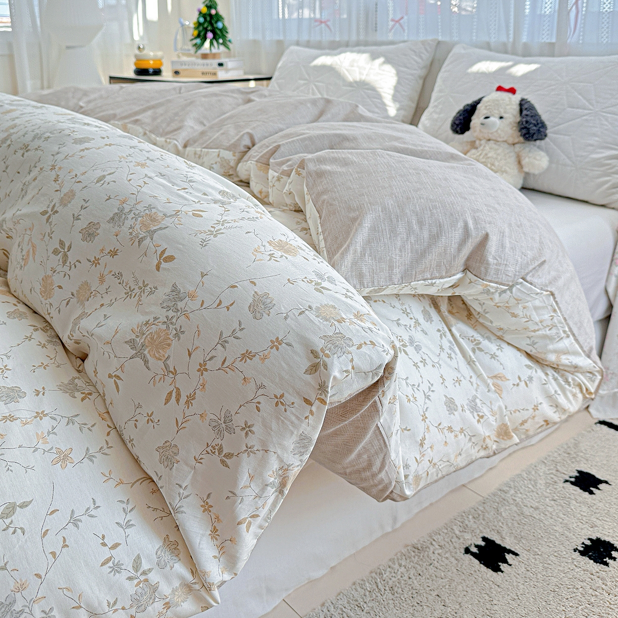 91家纺网 家纺一手货源 找家纺 恩泽家纺 2025新款全棉纯棉12868喷气印花系列被套单品被套单件单被套-第二批 赛木花