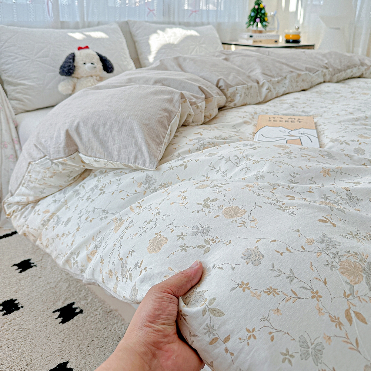 91家纺网 家纺一手货源 找家纺 恩泽家纺 2025新款全棉纯棉12868喷气印花系列被套单品被套单件单被套-第二批 赛木花