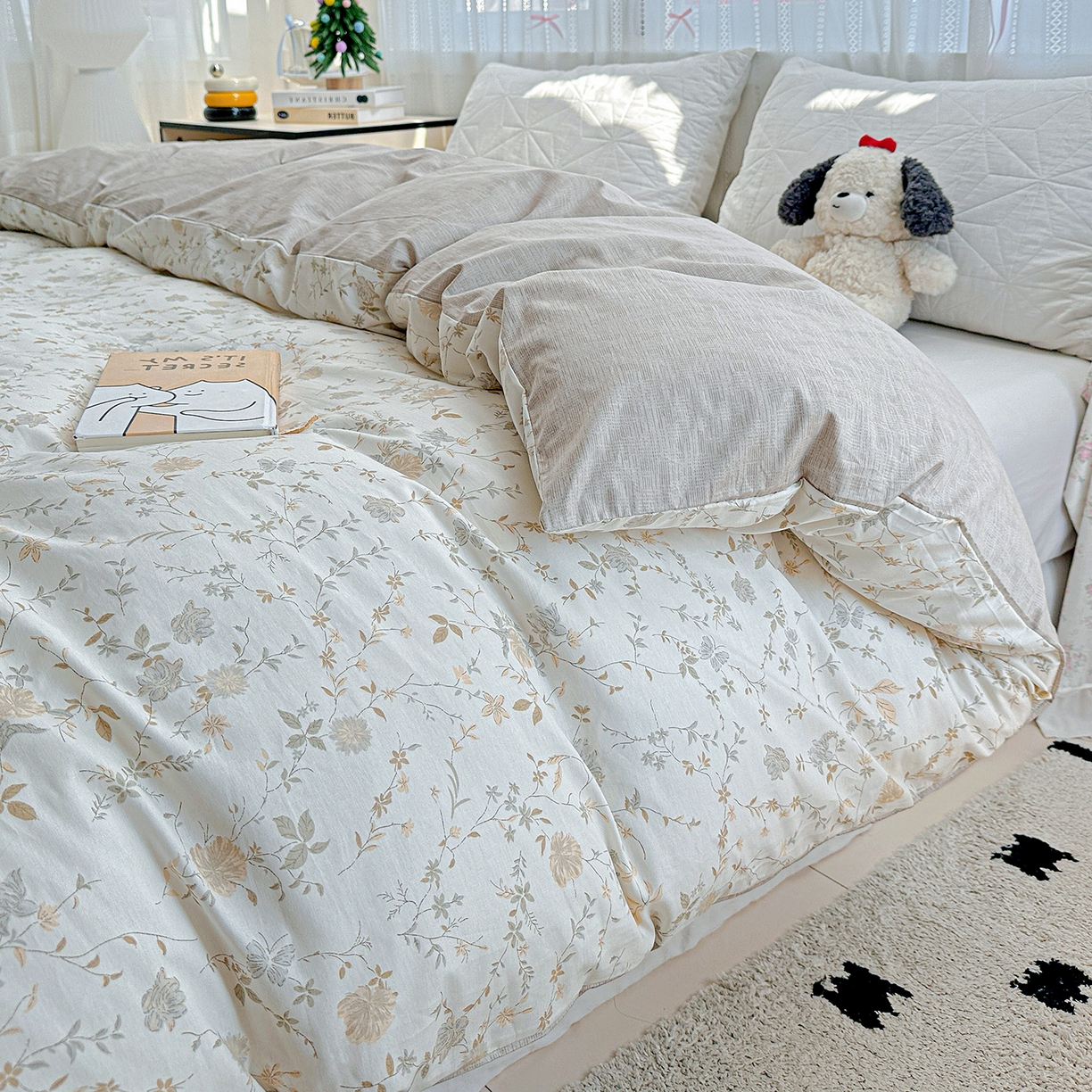 91家纺网 家纺一手货源 找家纺 恩泽家纺 2025新款全棉纯棉12868喷气印花系列被套单品被套单件单被套-第二批 赛木花