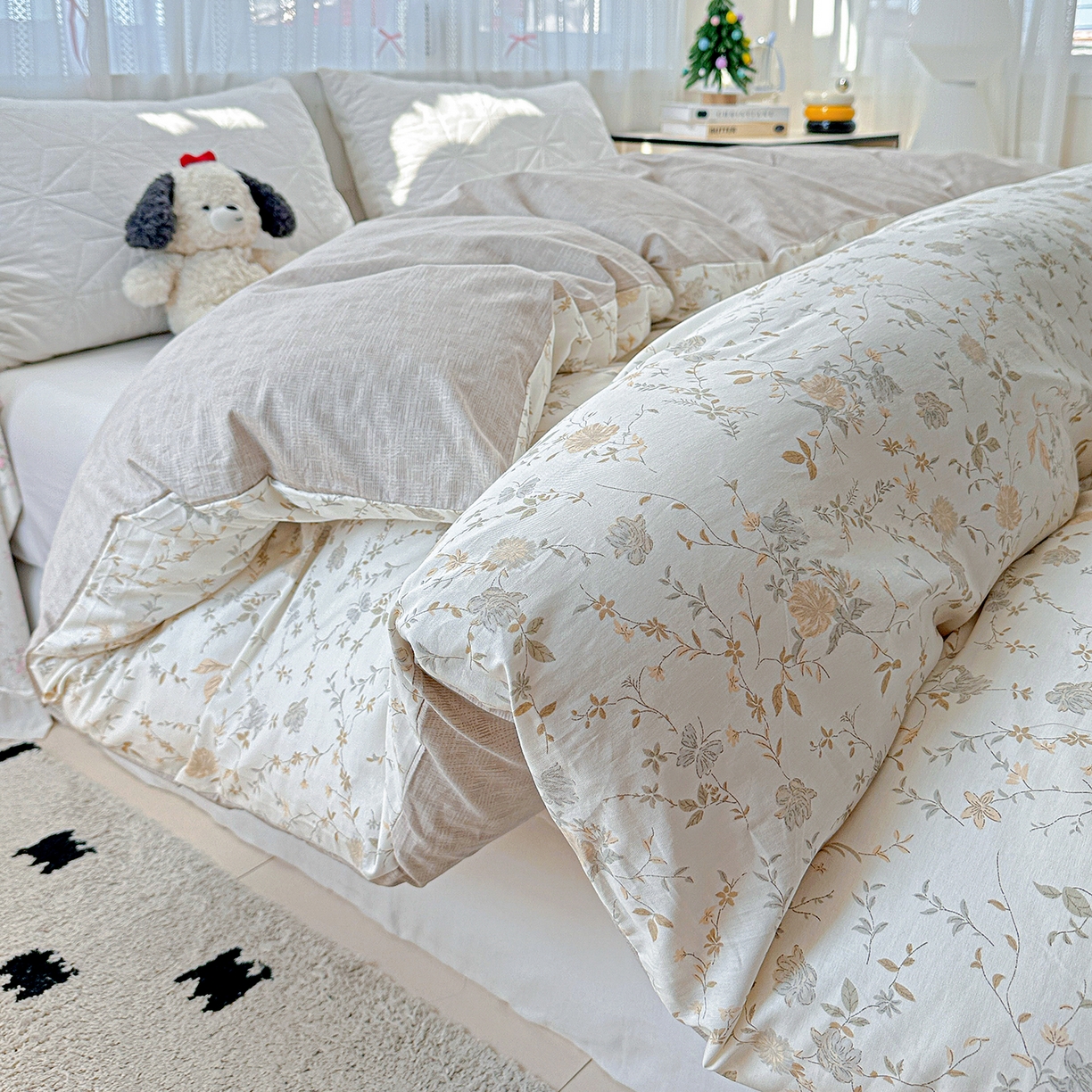 91家纺网 家纺一手货源 找家纺 恩泽家纺 2025新款全棉纯棉12868喷气印花系列被套单品被套单件单被套-第二批 赛木花