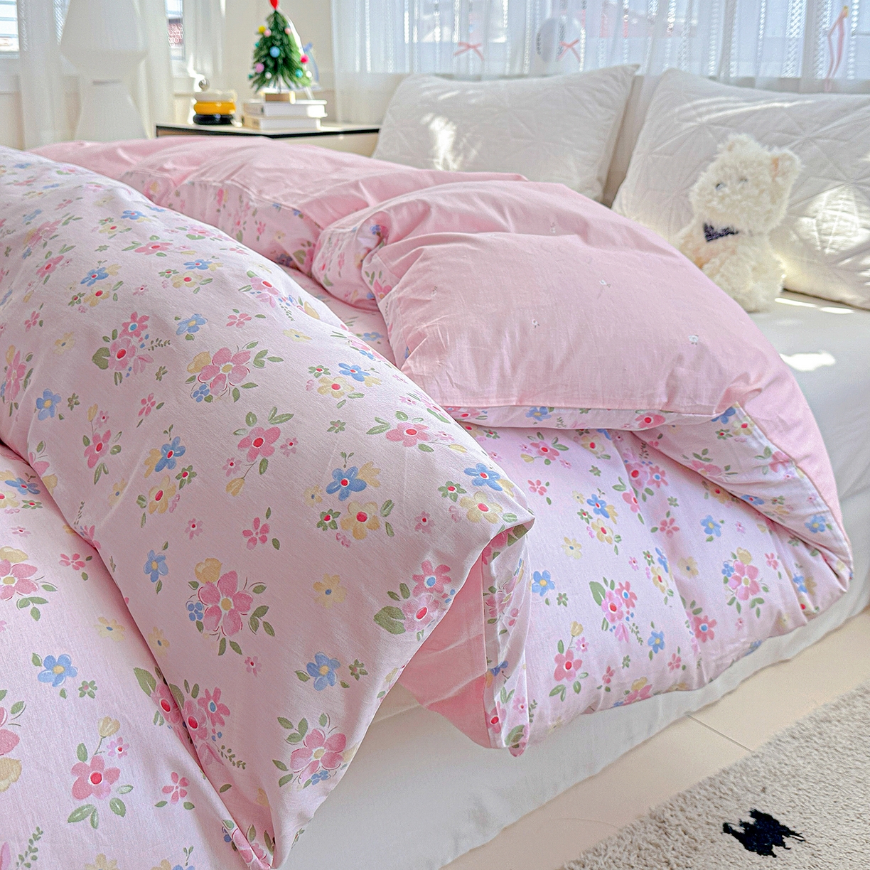 91家纺网 家纺一手货源 找家纺 恩泽家纺 2025新款全棉纯棉12868喷气印花系列被套单品被套单件单被套-第二批 田园小花