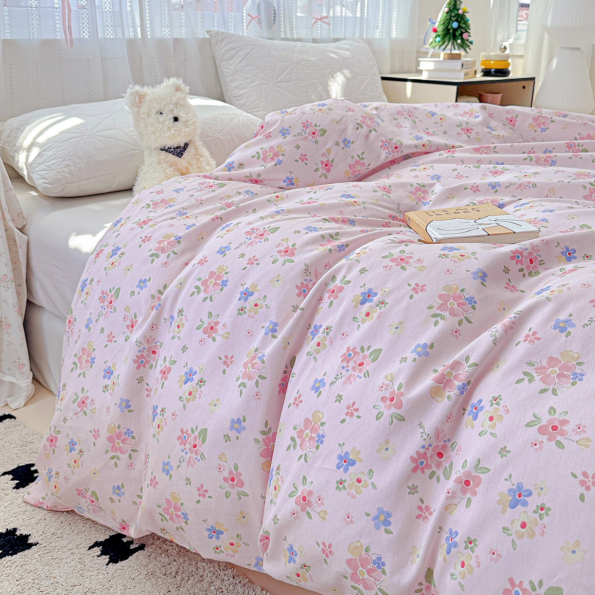 91家纺网 家纺一手货源 找家纺 恩泽家纺 2025新款全棉纯棉12868喷气印花系列被套单品被套单件单被套-第二批 田园小花