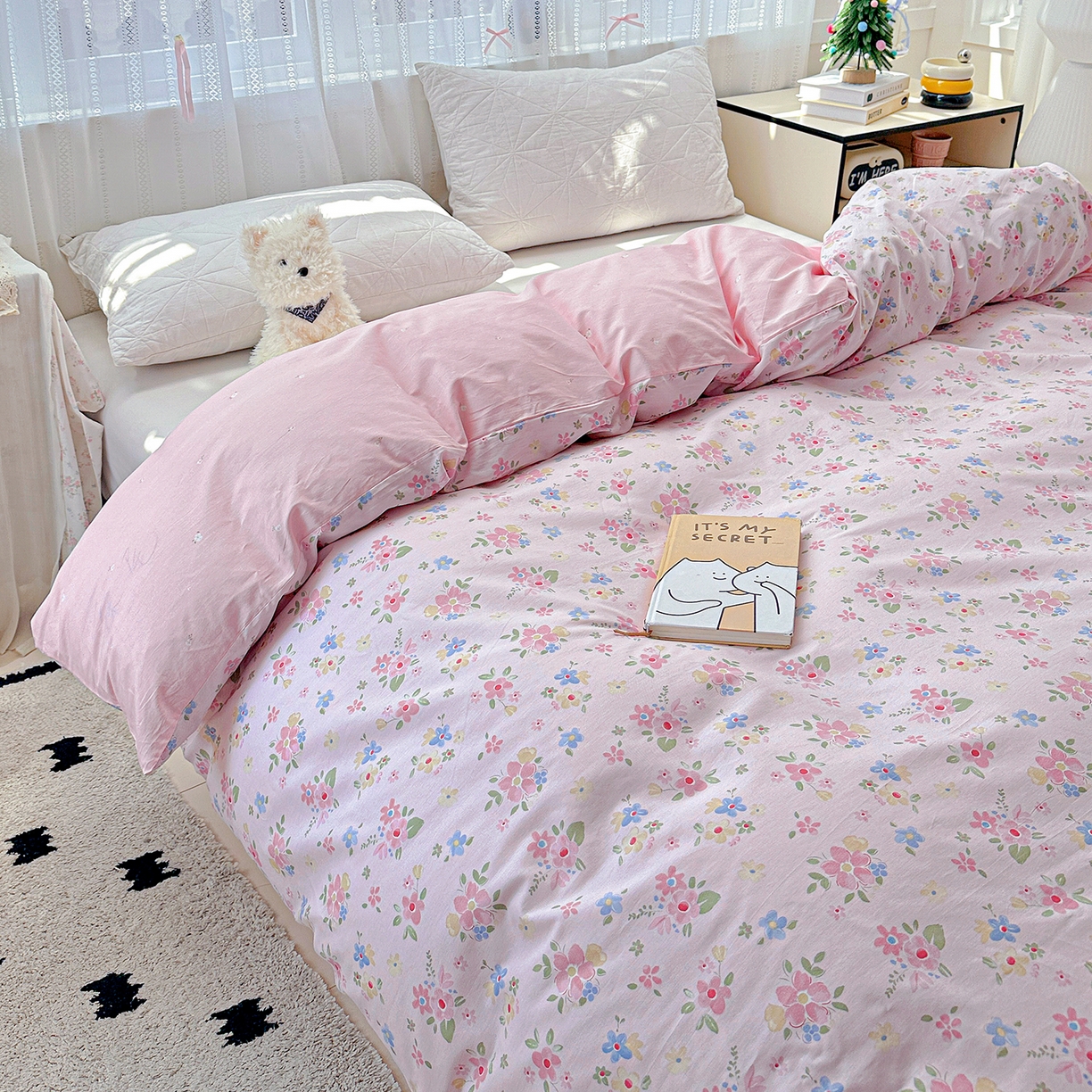 91家纺网 家纺一手货源 找家纺 恩泽家纺 2025新款全棉纯棉12868喷气印花系列被套单品被套单件单被套-第二批 田园小花