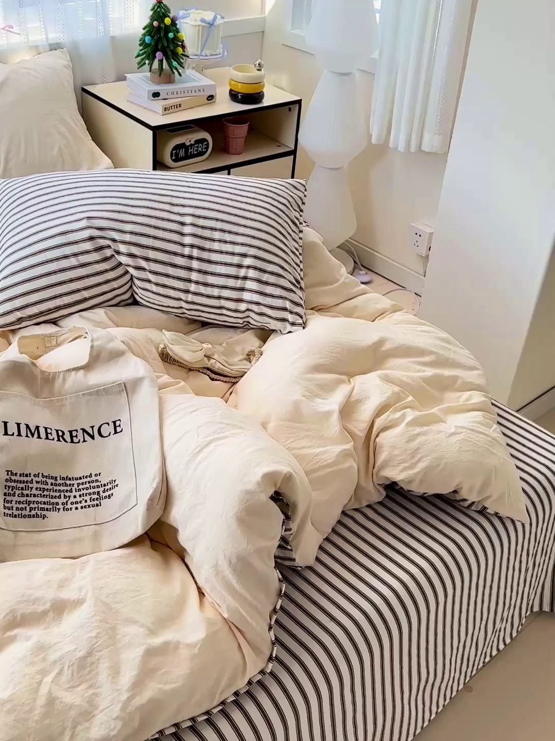 91家纺网 家纺一手货源 找家纺 （总）繁花家居 2025新款高克重水洗棉云朵棉条纹撞色系列四件套