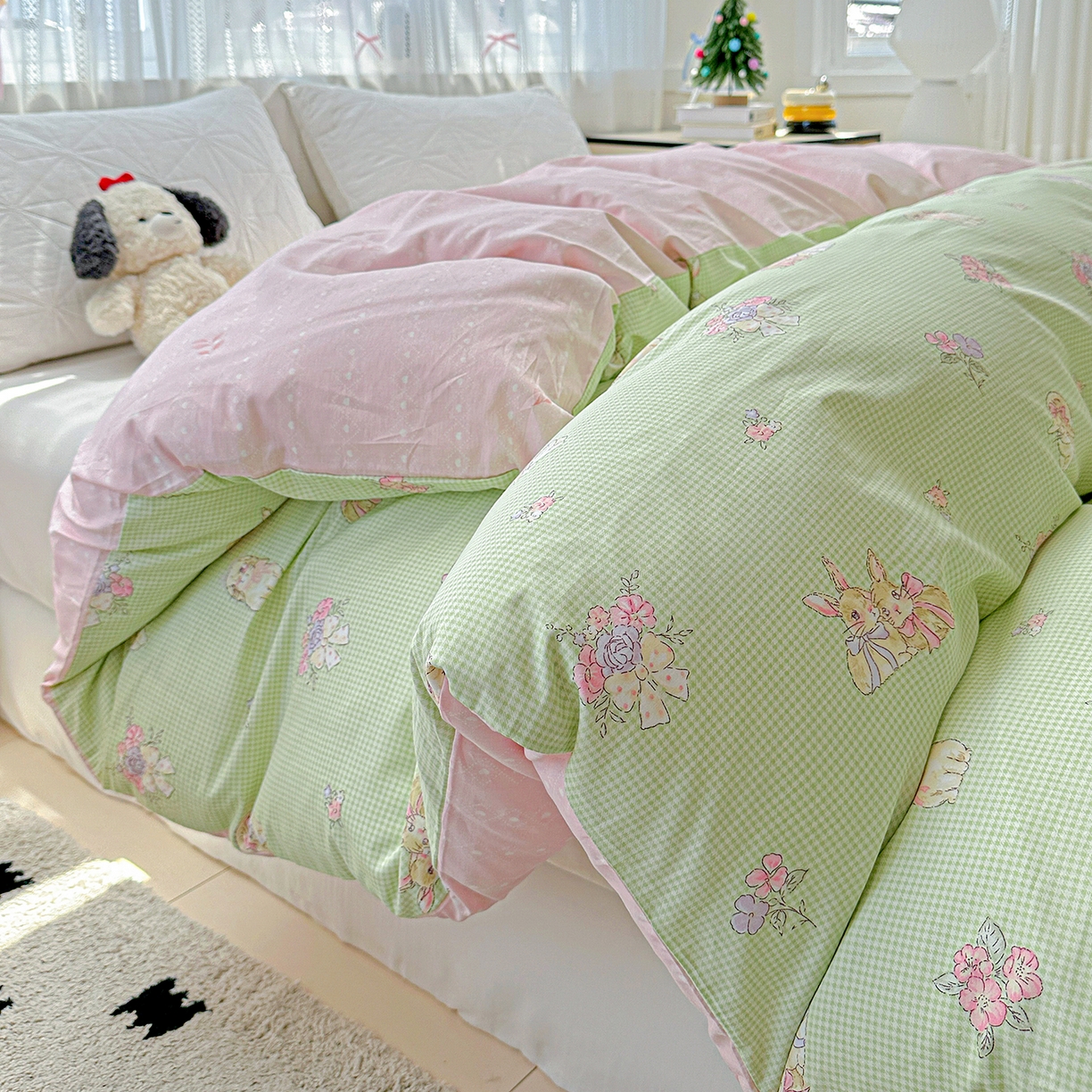 91家纺网 家纺一手货源 找家纺 恩泽家纺 2025新款全棉纯棉12868喷气印花系列被套单品被套单件单被套-第二批 小欢喜