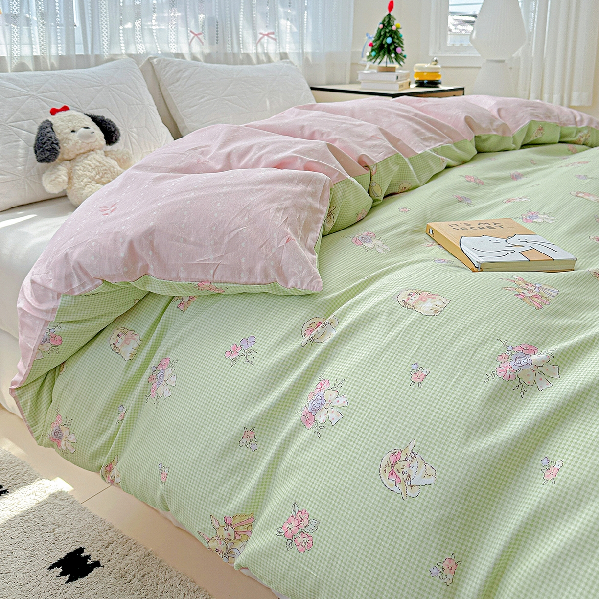 91家纺网 家纺一手货源 找家纺 恩泽家纺 2025新款全棉纯棉12868喷气印花系列被套单品被套单件单被套-第二批 小欢喜