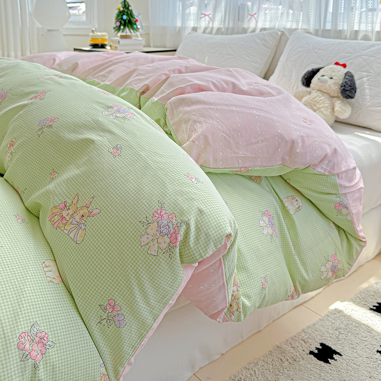 91家纺网 家纺一手货源 找家纺 恩泽家纺 2025新款全棉纯棉12868喷气印花系列被套单品被套单件单被套-第二批 小欢喜