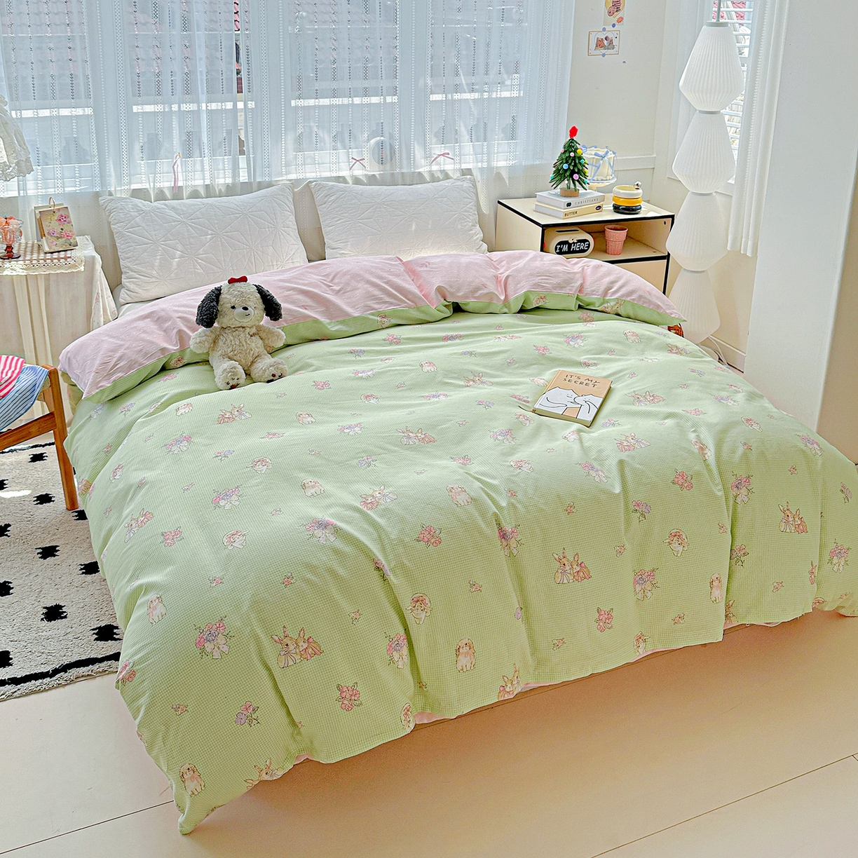 91家纺网 家纺一手货源 找家纺 恩泽家纺 2025新款全棉纯棉12868喷气印花系列被套单品被套单件单被套-第二批 小欢喜