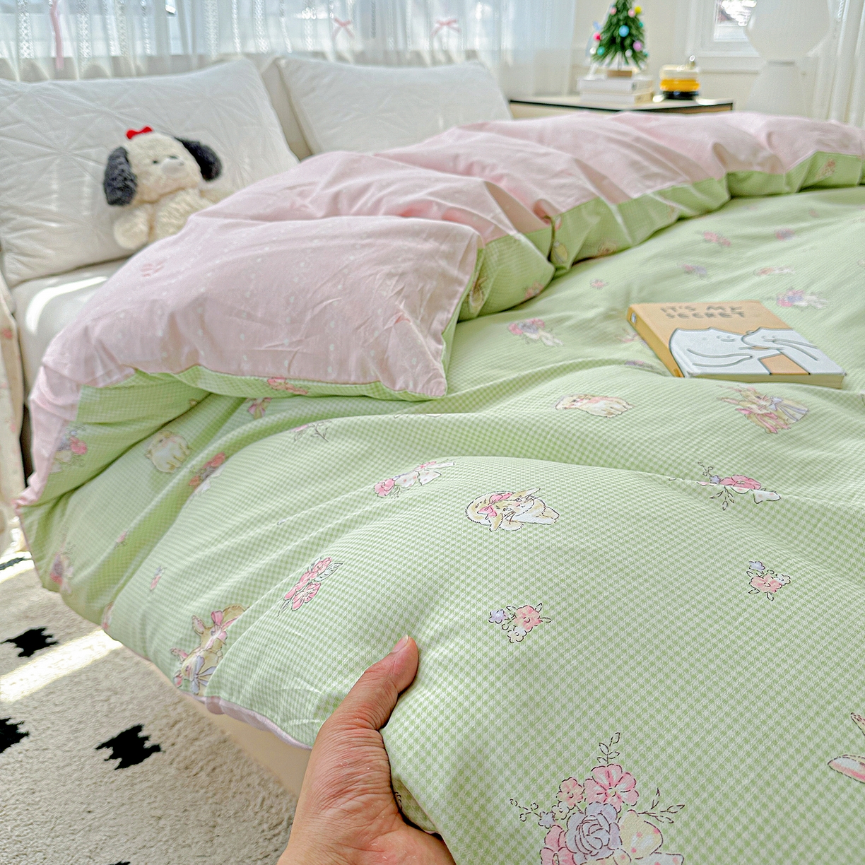 91家纺网 家纺一手货源 找家纺 恩泽家纺 2025新款全棉纯棉12868喷气印花系列被套单品被套单件单被套-第二批 小欢喜