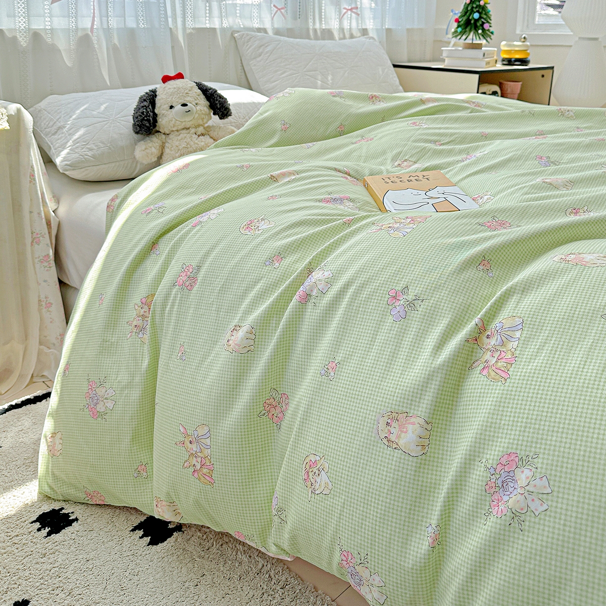 91家纺网 家纺一手货源 找家纺 恩泽家纺 2025新款全棉纯棉12868喷气印花系列被套单品被套单件单被套-第二批 小欢喜