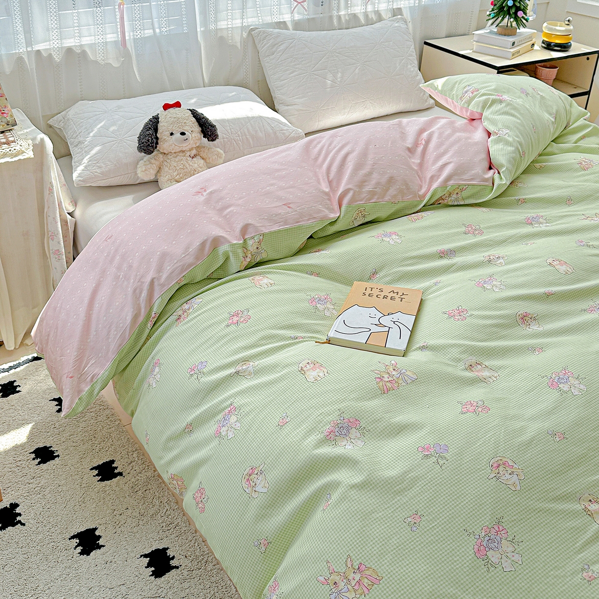 91家纺网 家纺一手货源 找家纺 恩泽家纺 2025新款全棉纯棉12868喷气印花系列被套单品被套单件单被套-第二批 小欢喜