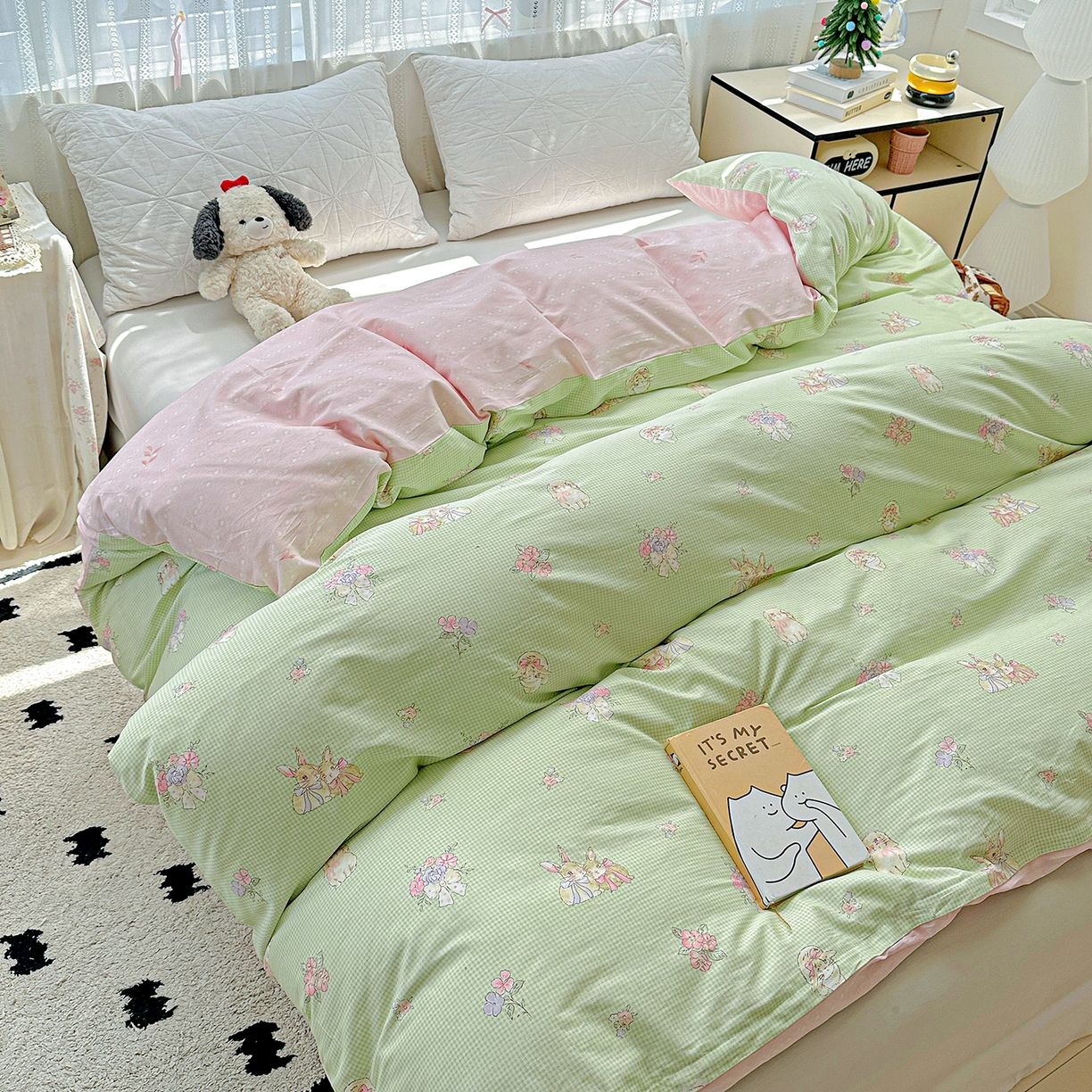 91家纺网 家纺一手货源 找家纺 恩泽家纺 2025新款全棉纯棉12868喷气印花系列被套单品被套单件单被套-第二批 小欢喜