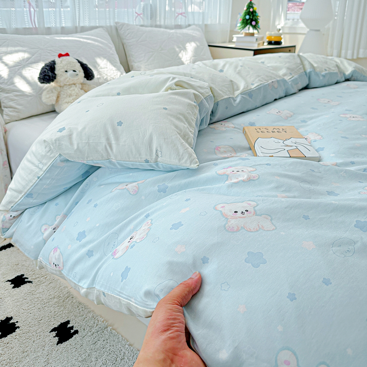 91家纺网 家纺一手货源 找家纺 恩泽家纺 2025新款全棉纯棉12868喷气印花系列被套单品被套单件单被套-第二批 小甜心