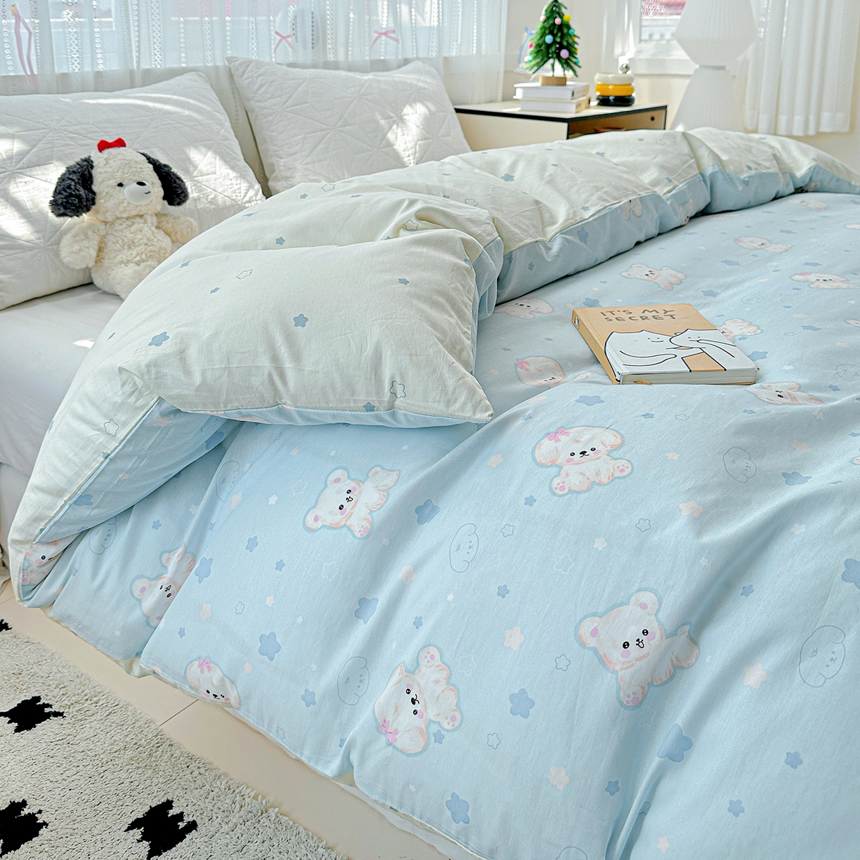 91家纺网 家纺一手货源 找家纺 恩泽家纺 2025新款全棉纯棉12868喷气印花系列被套单品被套单件单被套-第二批 小甜心