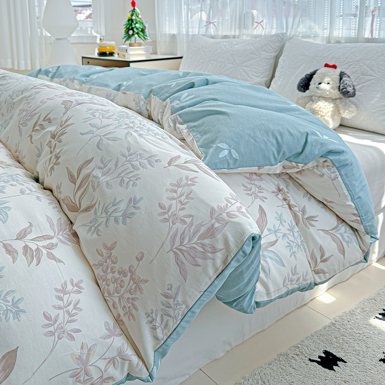 91家纺网 家纺一手货源 找家纺 恩泽家纺 2025新款全棉纯棉12868喷气印花系列被套单品被套单件单被套-第二批 寻叶