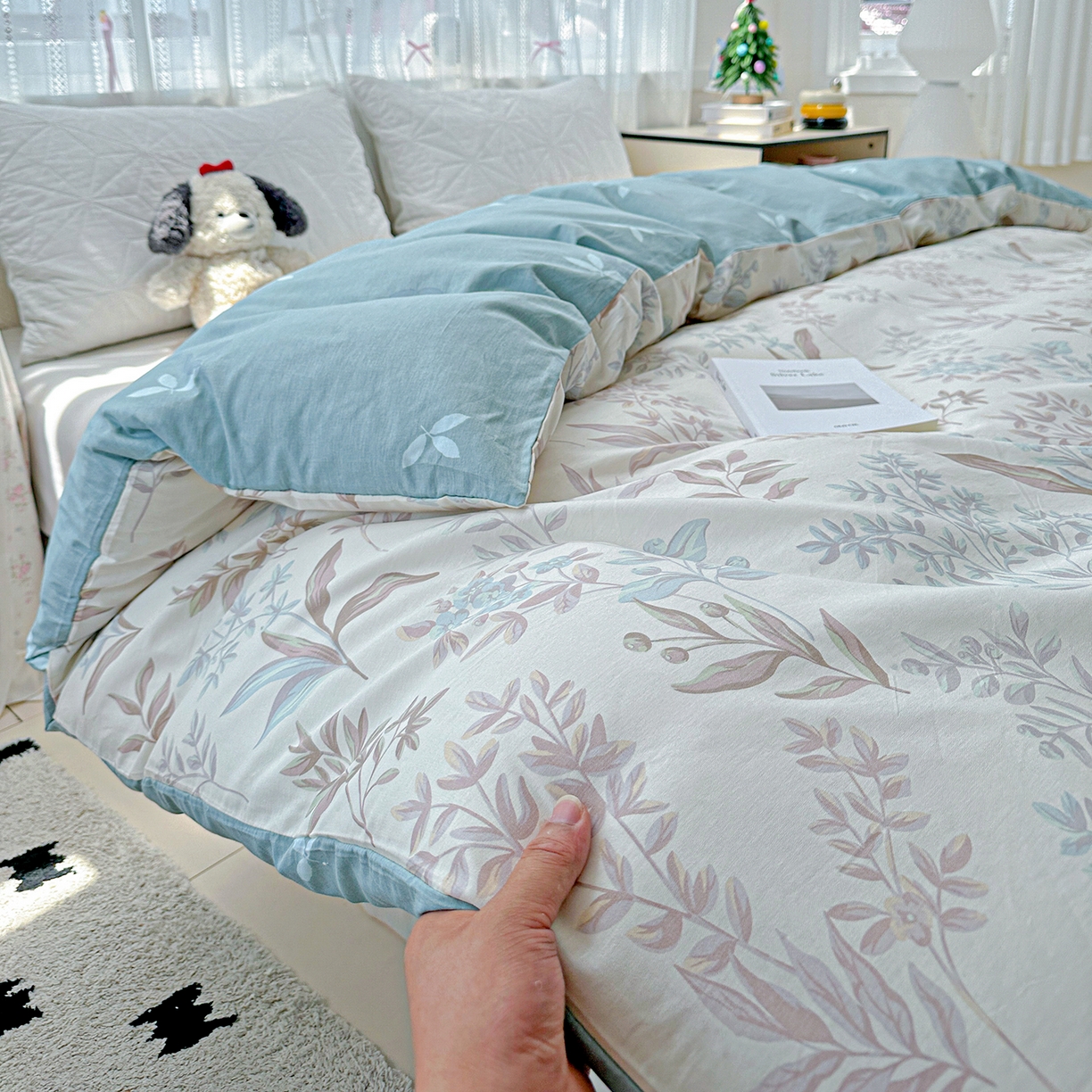 91家纺网 家纺一手货源 找家纺 恩泽家纺 2025新款全棉纯棉12868喷气印花系列被套单品被套单件单被套-第二批 寻叶
