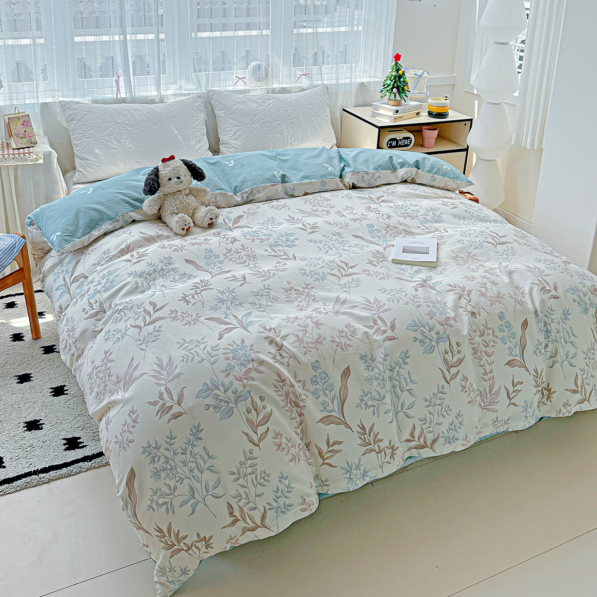 91家纺网 家纺一手货源 找家纺 恩泽家纺 2025新款全棉纯棉12868喷气印花系列被套单品被套单件单被套-第二批 寻叶