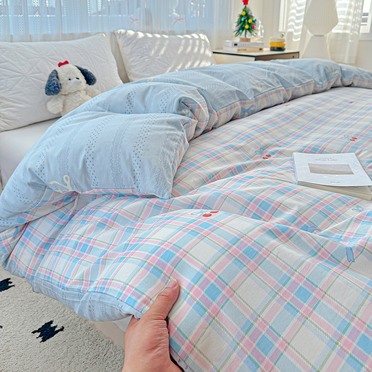 91家纺网 家纺一手货源 找家纺 恩泽家纺 2025新款全棉纯棉12868喷气印花系列被套单品被套单件单被套-第二批 樱桃派